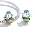 Easter Egg Bunny Sterling Silver Bead Charm