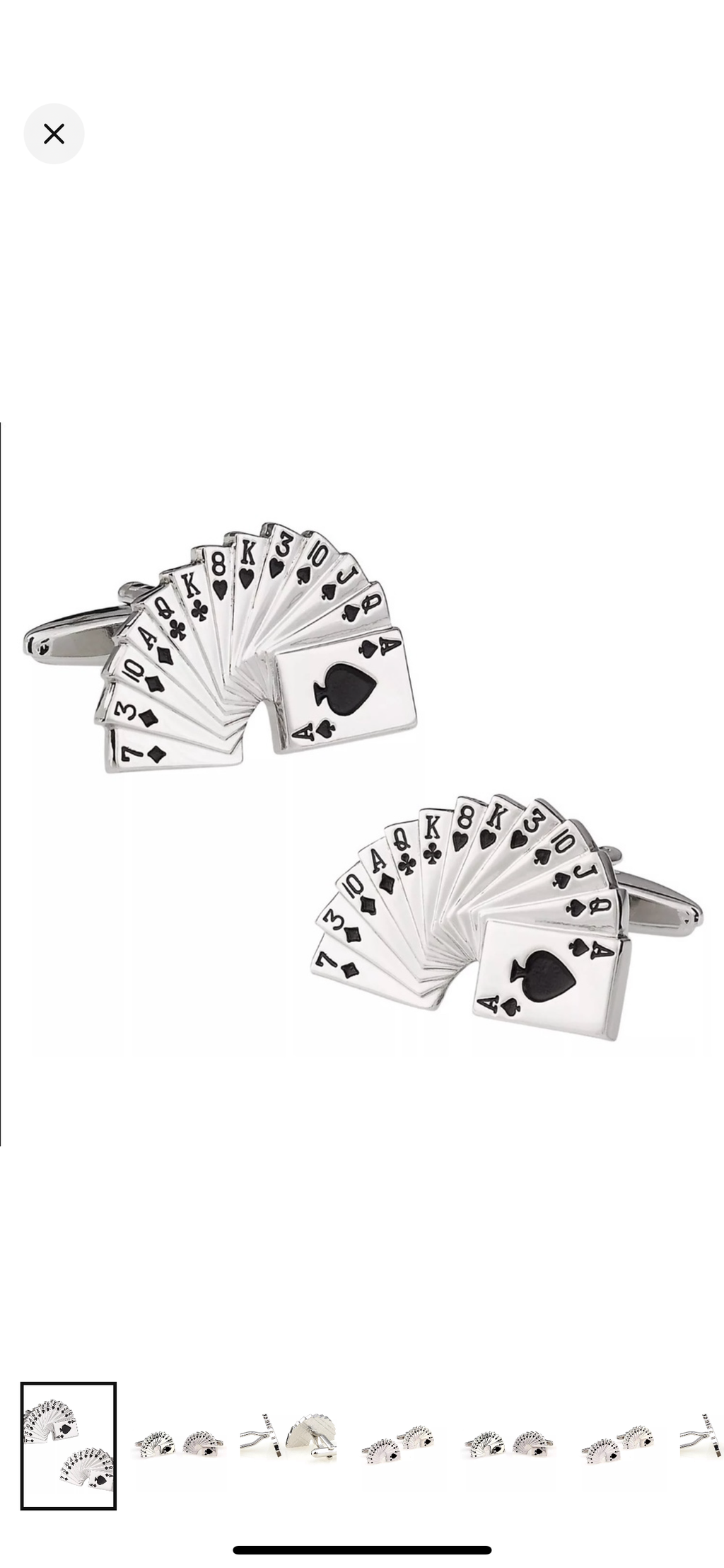 Royal Flush Cufflinks Pair