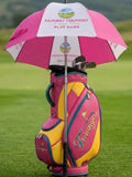 Play Hard Pink White Golf Club Umbrella