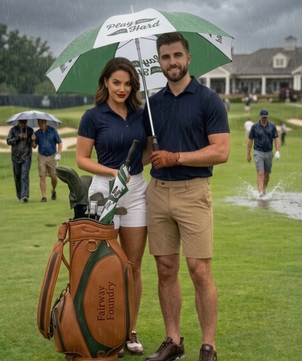 Play Hard Golf Club Umbrella