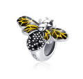 Happy Bee Sterling Silver Bead Charm