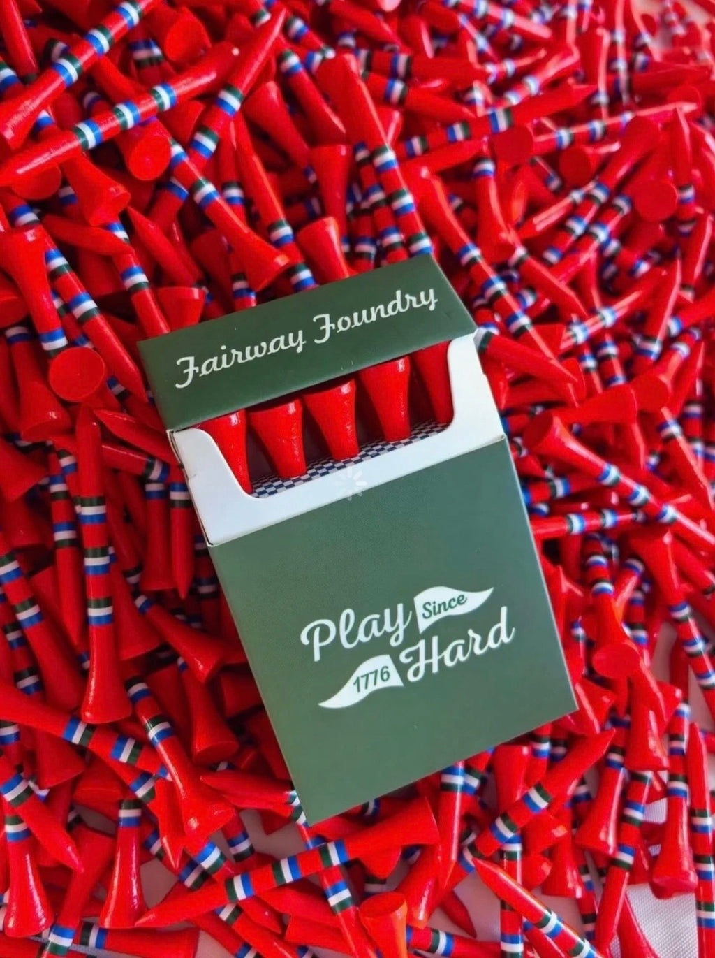 Fairway Foundry Play Hard Preppy Golf Tees 10 Pack