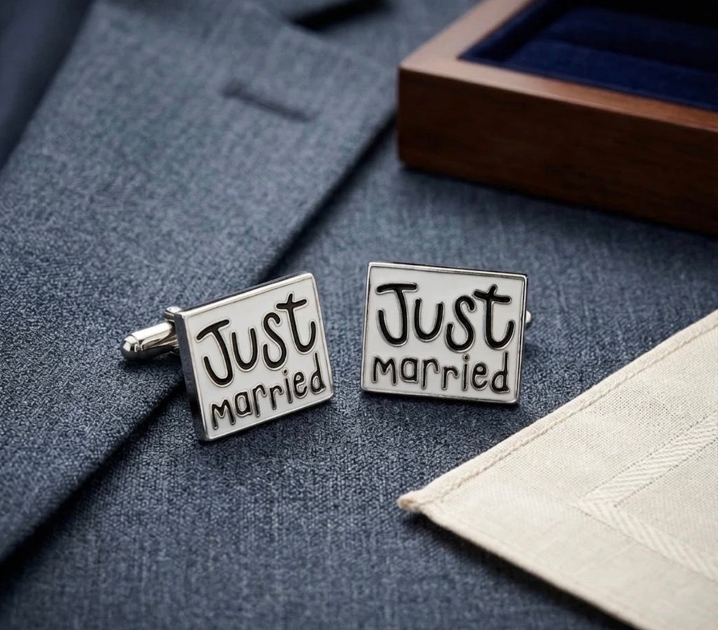 Just Married Cufflinks Pair
