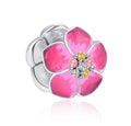 Pink Dogwood Sterling Silver Bead Charm