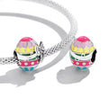 Easter Egg Sterling Silver Bead Charm