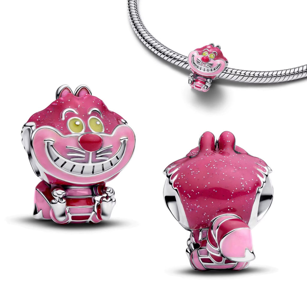 Happy Cat Sterling Silver Bead Charm