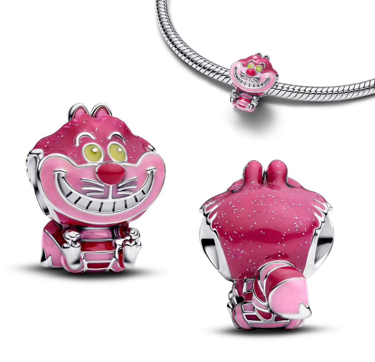 Happy Cat Sterling Silver Bead Charm