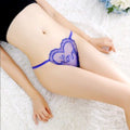 Love Heart G String Pearl Crotch Blue NWT