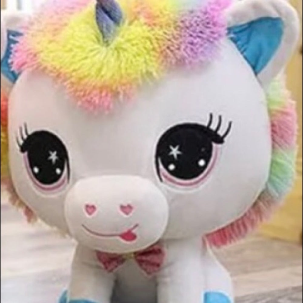 Unicorn Blue Hooves Stuffed Animal Plush New