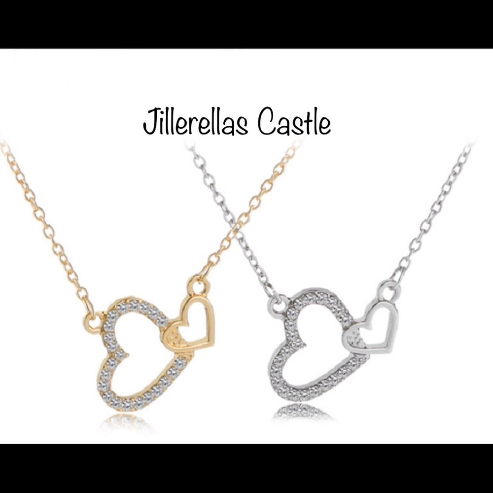 Gold Love Heart Necklace Gold Plated New