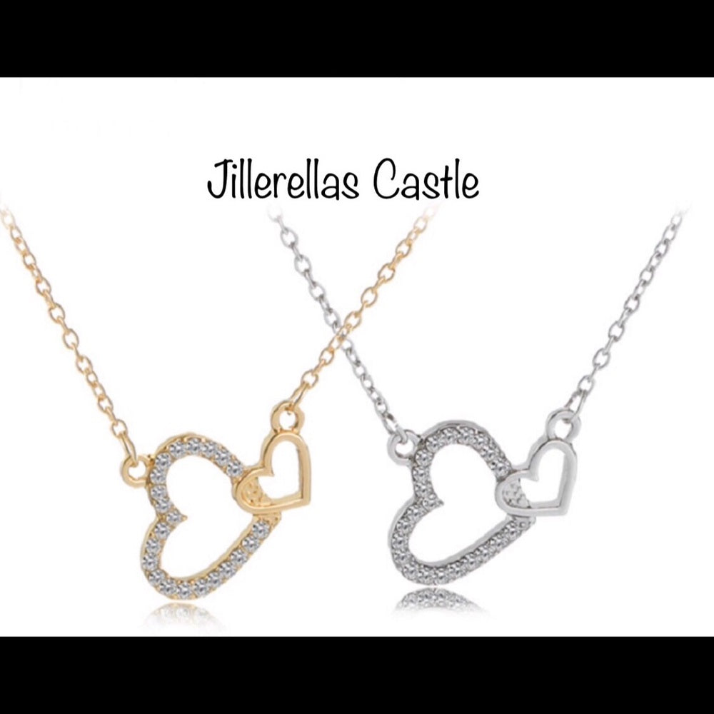 Heart Love Necklace Sterling Silver Plated New