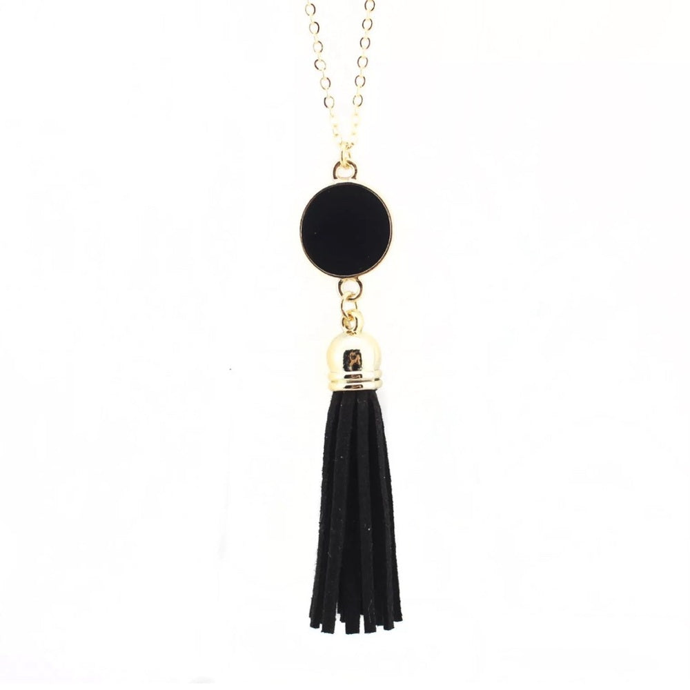 New Orleans Saints Black French Drop Necklace New