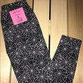 Leggings Black White Web One Size Buttery Soft