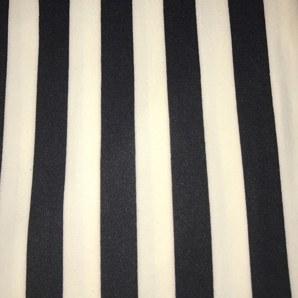 Leggings Black White Stripe One Size Buttery Soft