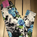 Leggings Blue Floral Dreams One Size Buttery Soft
