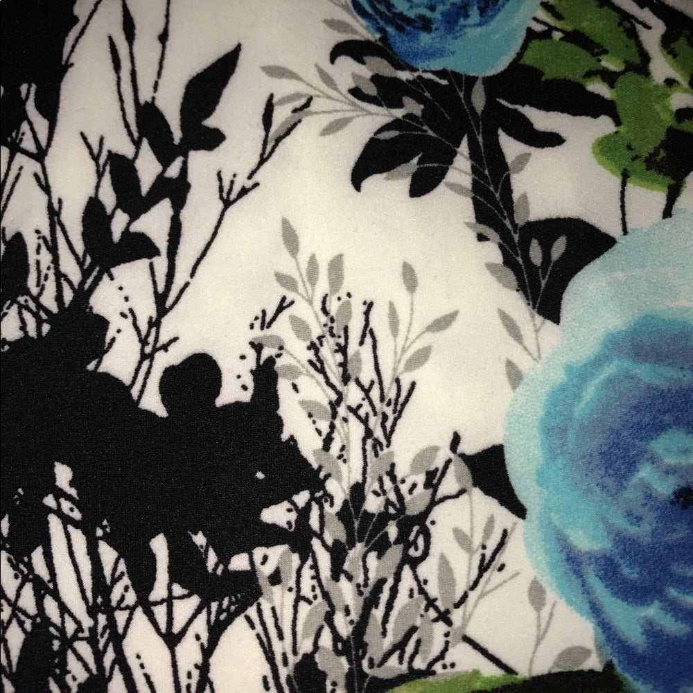 Leggings Blue Floral Dreams One Size Buttery Soft