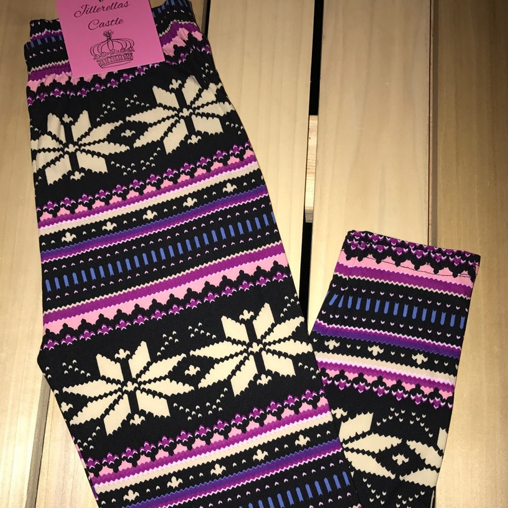 Leggings Daisy Fair Isles One Size Fits 0-14 New