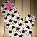 Leggings Whimsical Black Hearts One Size New