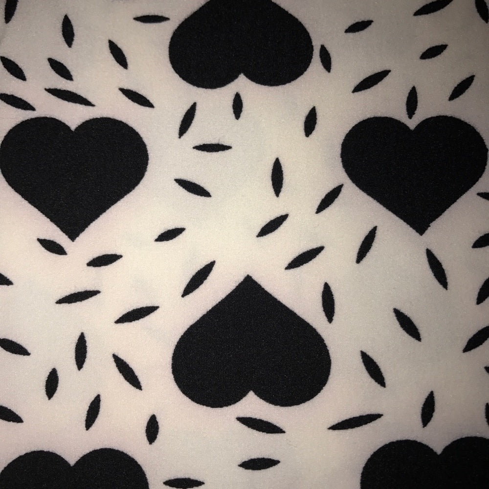 Leggings Whimsical Black Hearts One Size New