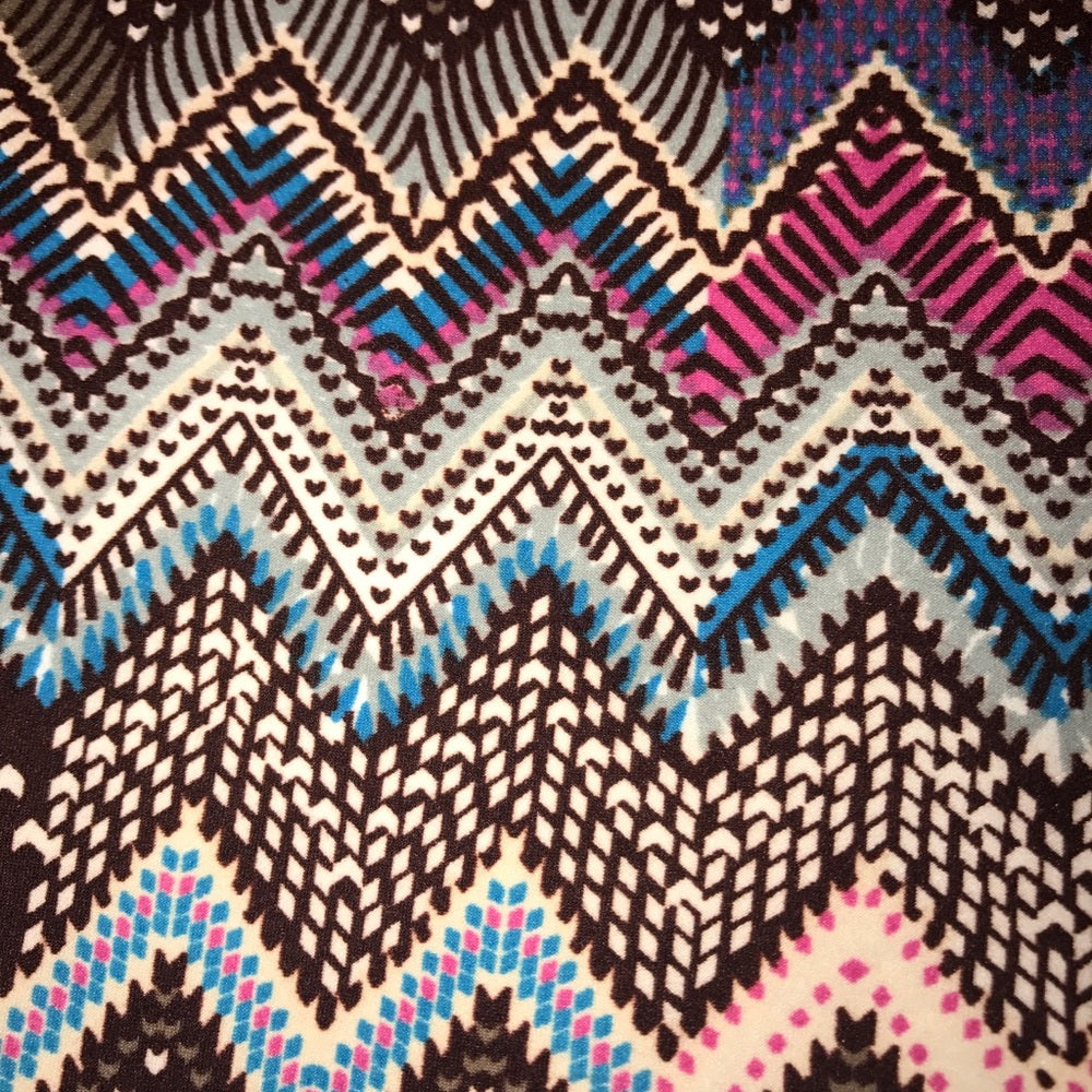 Curvy Plus Leggings Chevron Party One Size New