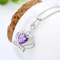 Amethyst Crown Pendant Sterling Silver Necklace