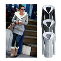 Cozy Swiss Alps Hoodie Jacket Coat Grey New