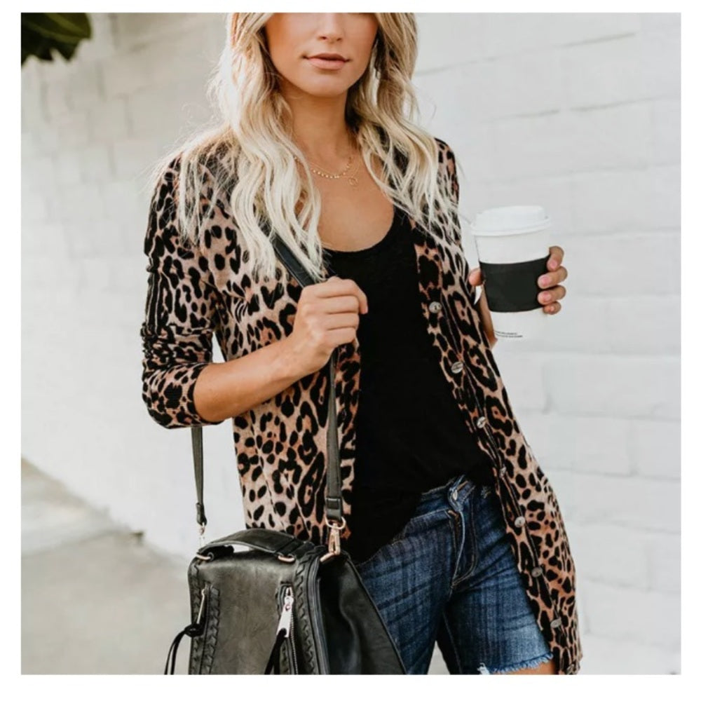 Trendy Animal Print Jacket New With Tags Beige