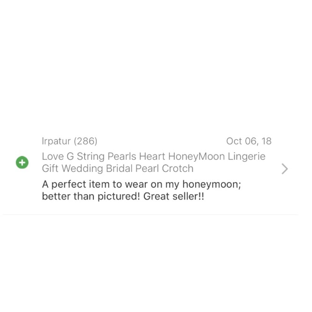 Love Heart G String Pearl Crotch Blue NWT