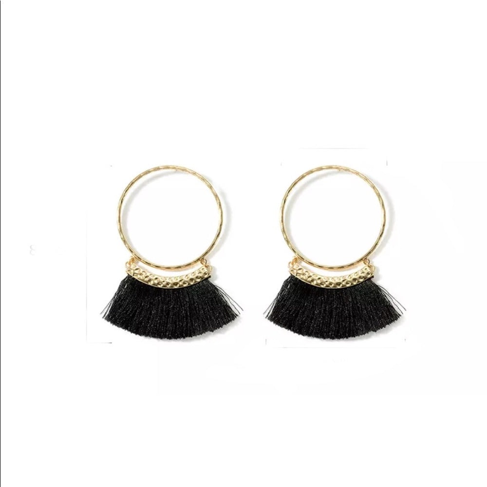 New Orleans Saints French Tassel Earrings New