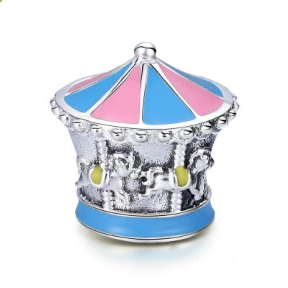 Sterling Silver Horse Carousel Bead Charm New