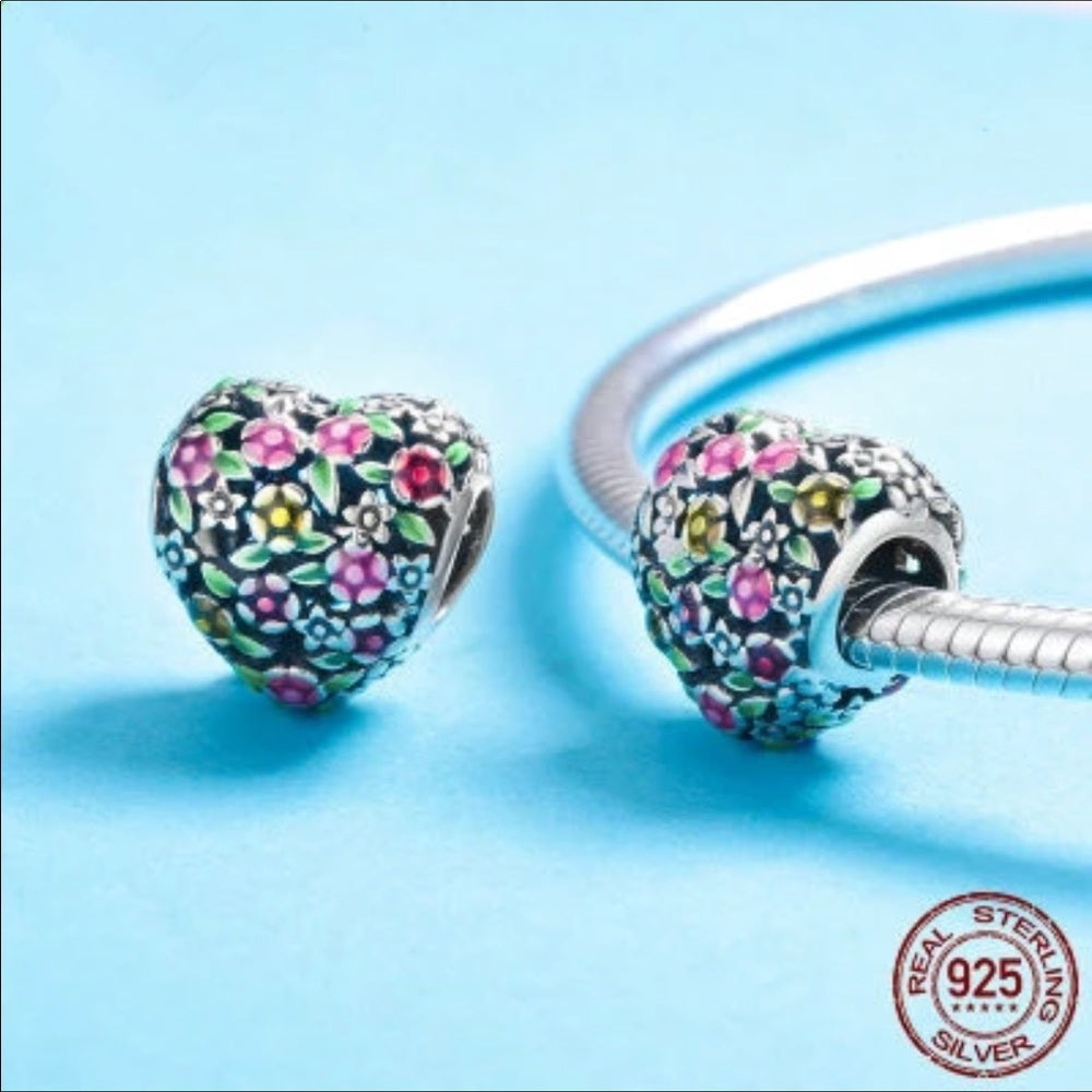 Sterling Silver Garden Of Eden Bead Charm New