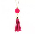 French Drop Necklace Hot Pink Gold New With Tags