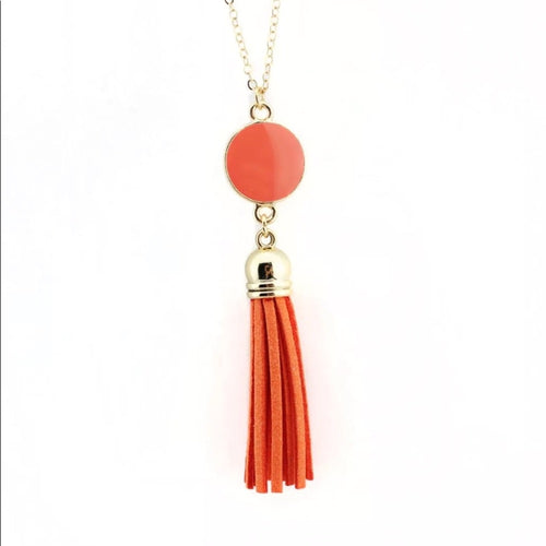 Clemson French Drop Necklace Orange Gold New NWT