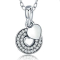Double Heart Love Sterling Silver Necklace New