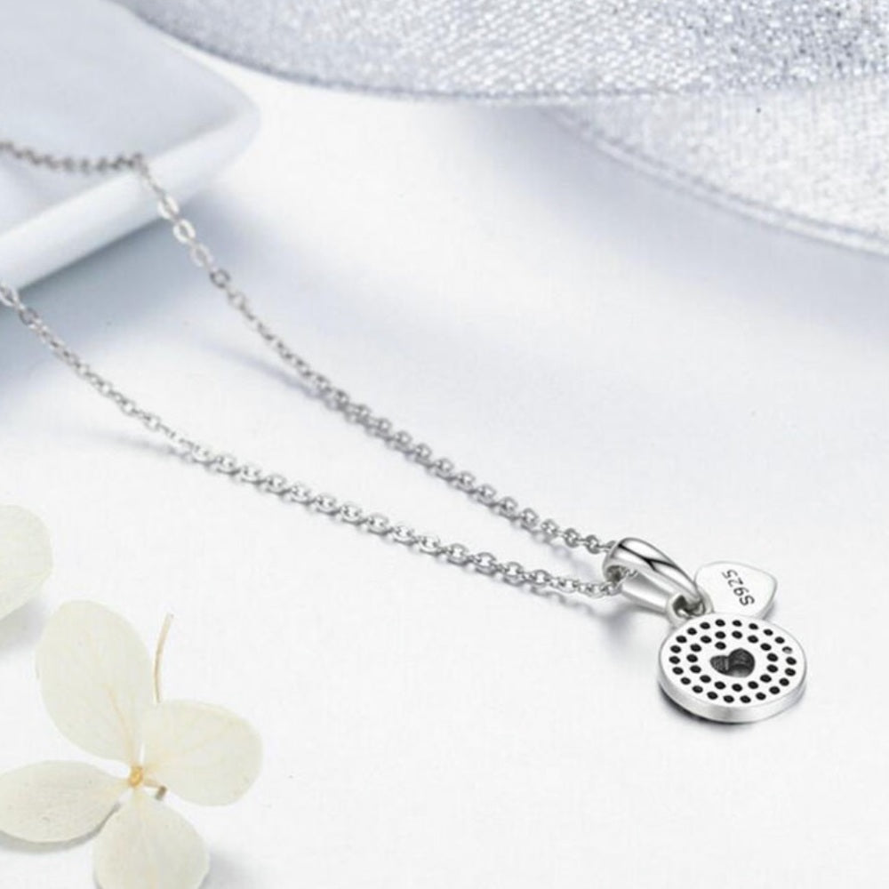 Double Heart Love Sterling Silver Necklace New