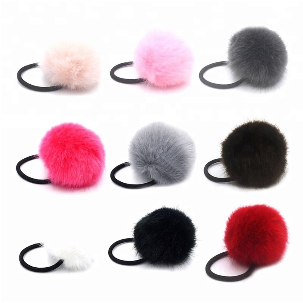 Set of 10 Pom Pom Hair Bands New With Tags