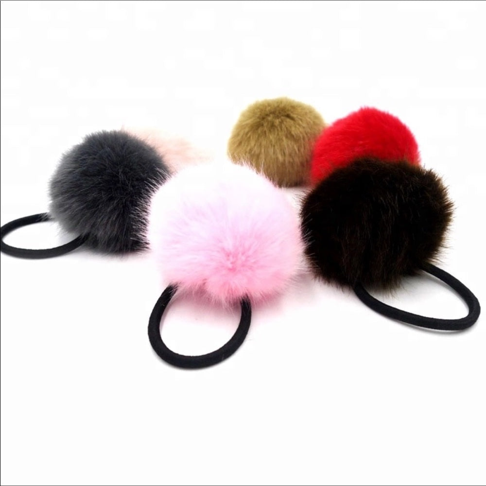Set of 10 Pom Pom Hair Bands New With Tags
