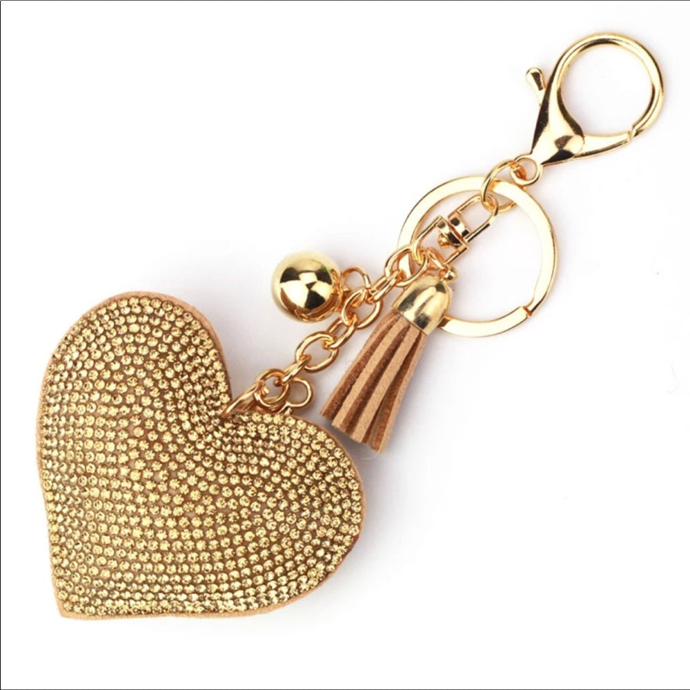 Gold Heart Purse Charm Key Chain New With Tags