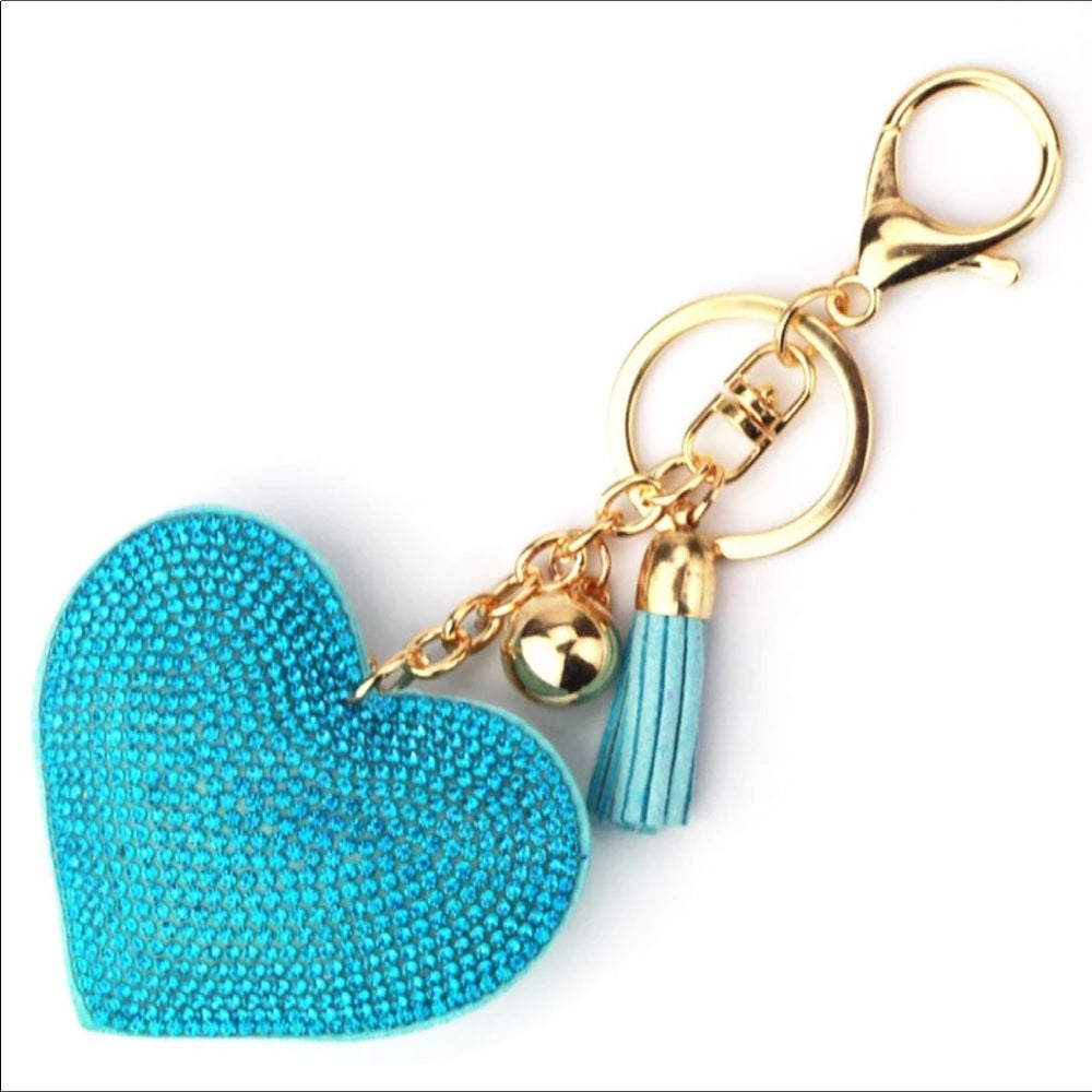 Teal Heart Purse Charm/Key Chain New With Tags