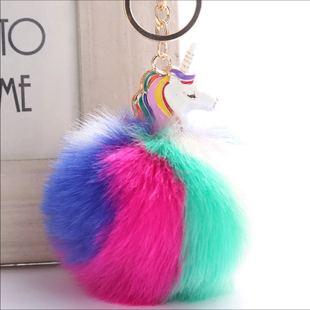 Rainbow Unicorn Purse Charm Keychain New With Tags