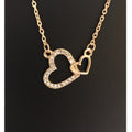 Gold Love Heart Necklace Gold Plated New