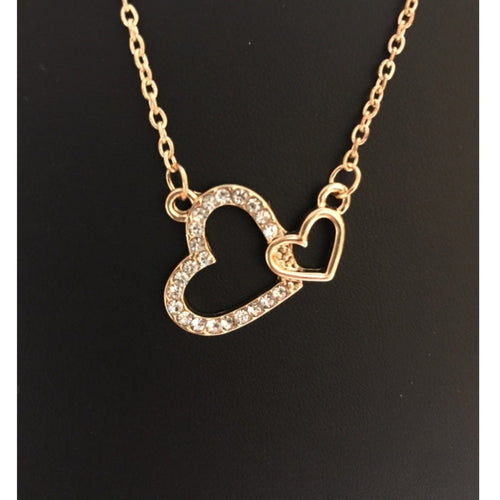 Gold Love Heart Necklace Gold Plated New