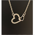 Heart Love Necklace Sterling Silver Plated New