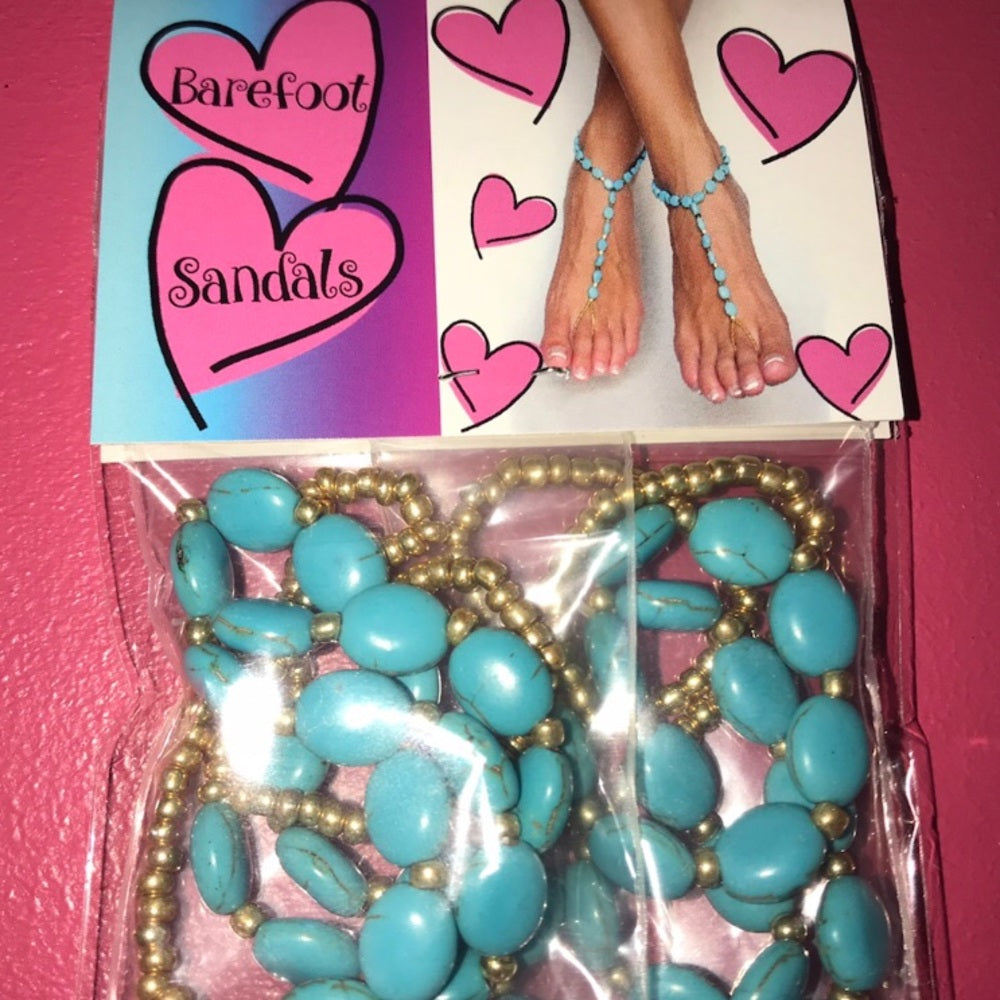 Barefoot Sandals Genuine Turquoise New In Package
