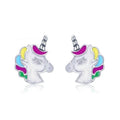 Solid Sterling Silver Magical Unicorn Earrings New