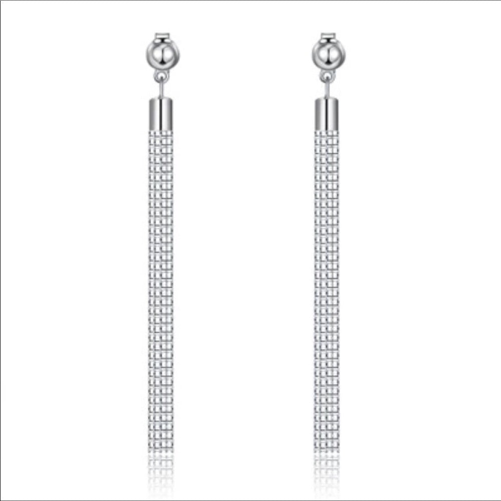 Solid Sterling Silver Tassel Earrings NWT