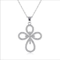 Solid Sterling Silver Double Cross Necklace NWT