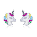 Solid Sterling Silver Magical Unicorn Earrings