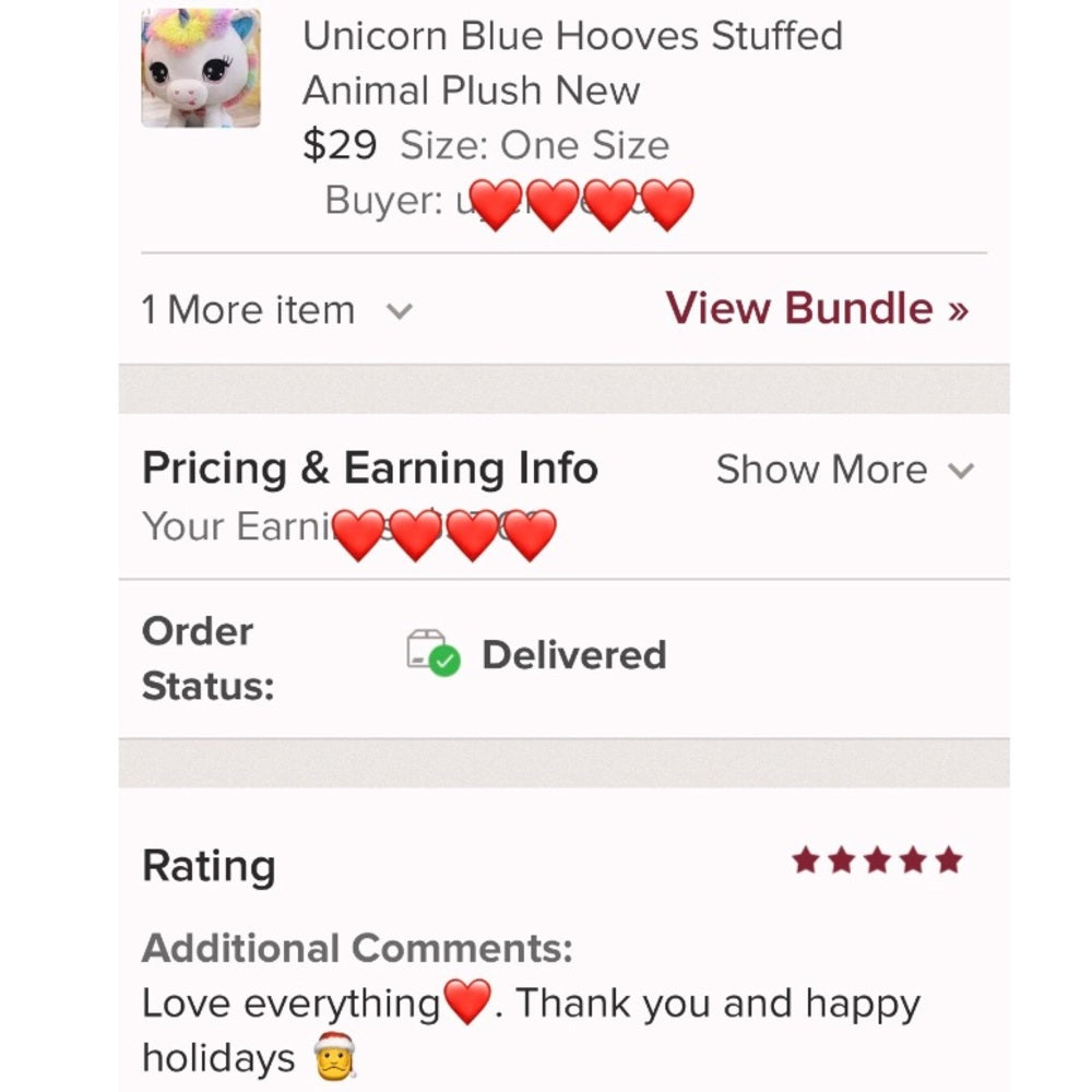 Unicorn Pink Hooves Stuffed Animal Plush New