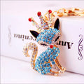 Crowned Blue Fox Purse Charm/Keychain New With Tag